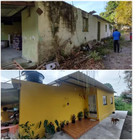 "A cor preferida da minha filha era amarelo, ela dizia: mamãe vou fazer uma casa para a senhora toda amarela. E elas duas fizeram tudo isso. Quando cheguei aqui e vi minha casa assim eu nem acreditei", contou Jacqueline