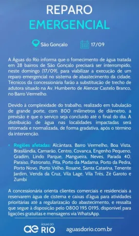 Aviso de reparo