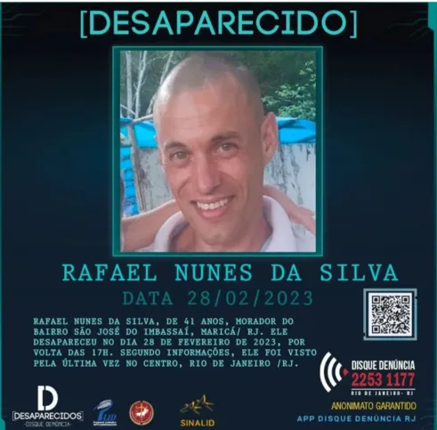 Rafael Nunes, de 41 anos, conhecido como o "mendigato" de Curitiba, está desaparecido desde o dia 28 de fevereiro