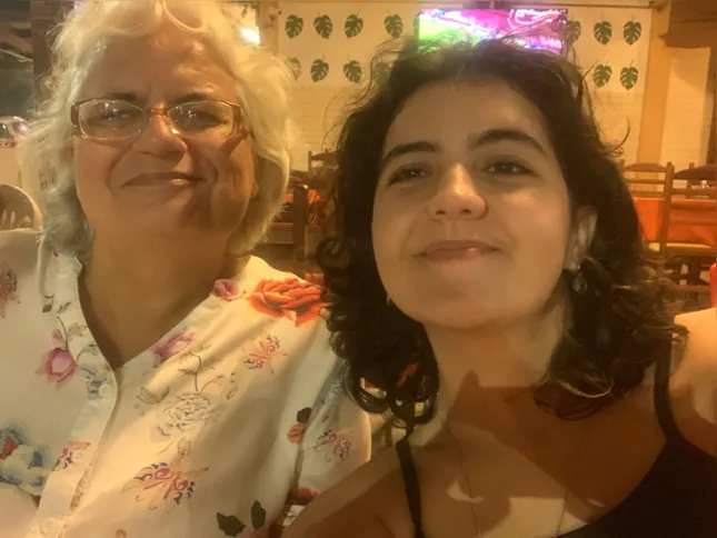 Ana Carolina Muniz e sua mãe, Gicelda Pereira Muniz.