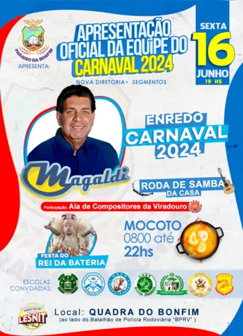 A Escola de Samba Paraíso da Bonfim dá o pontapé oficial no Carnaval 2024