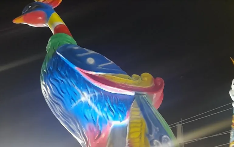 Detalhe de uma das alegorias, que dessa vez, foram ponto forte para a União de Maricá