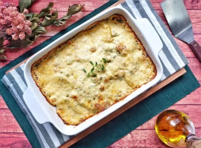 Receita batata gratinada