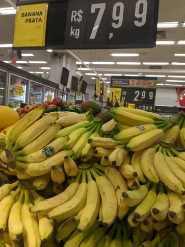 Valor da banana em mercado de Niterói
