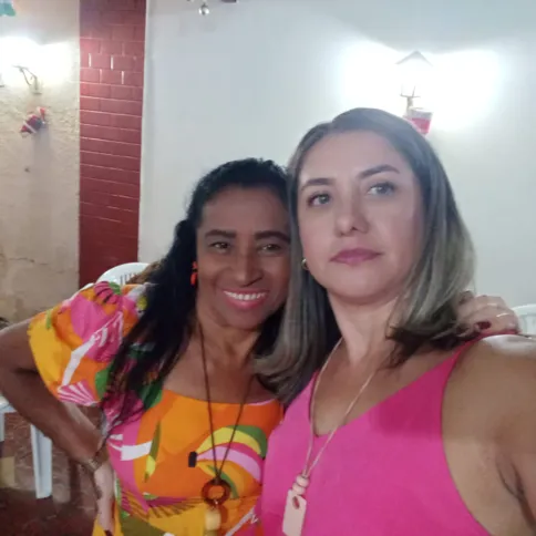 A jornalista Marcela e sua mãe Maria José.