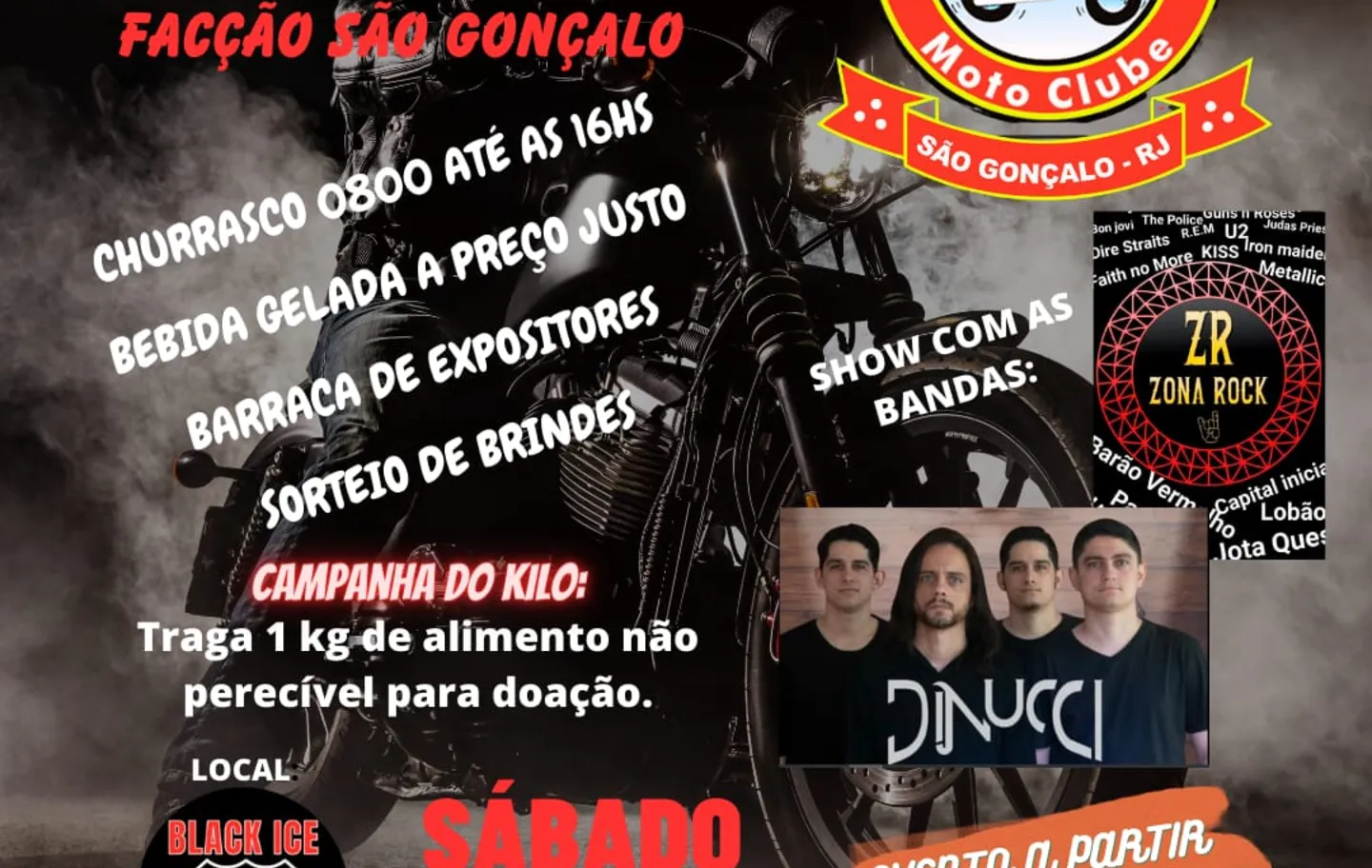 Visita do moto clube Bodes do Asfalto movimenta Fenadoce - Fenadoce