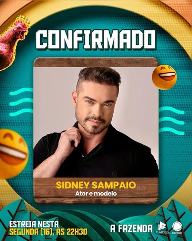 Sidney já atuou em novelas na Globo e Record