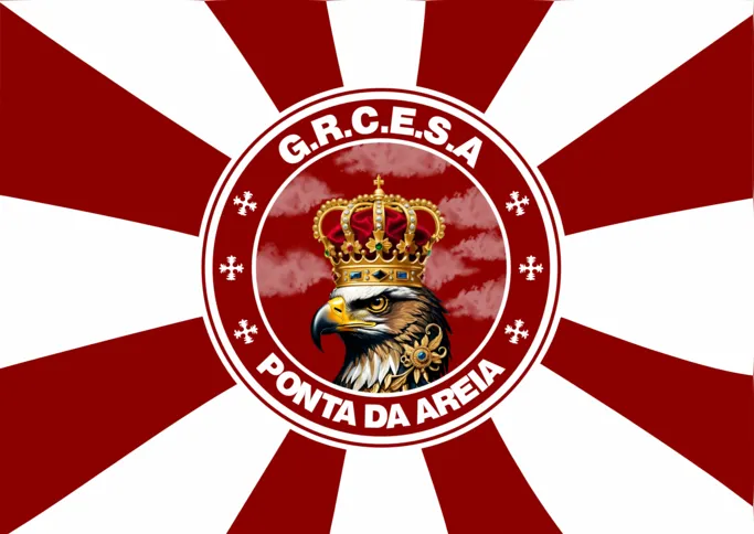 O falcão é o símbolo maior da vermelha e branca