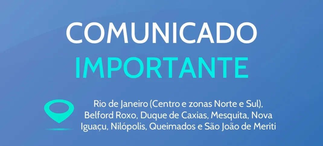 Comunicado da Águas do Rio