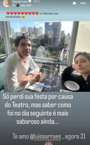 Atriz comemorou aniversário no último sábado (24)