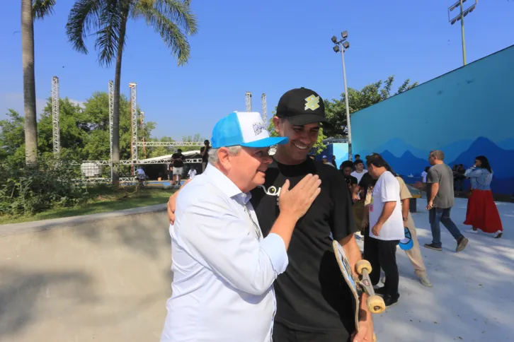 Prefeito Axel Grael e Bob Burnquist