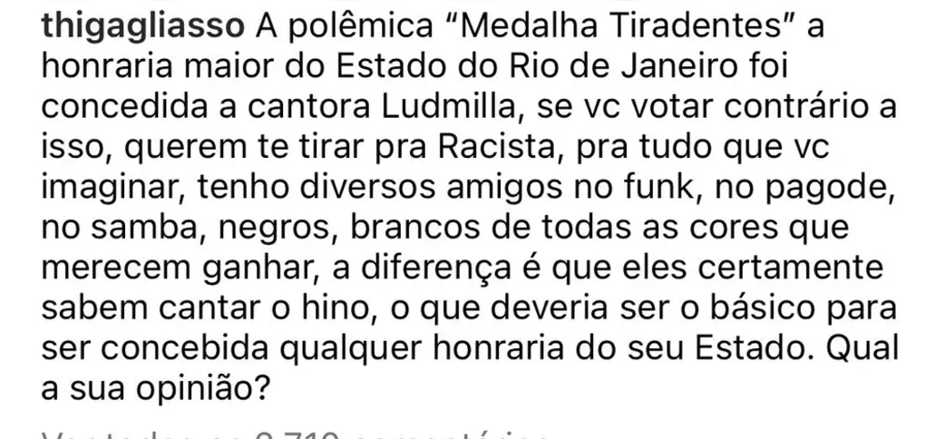 Thiago Gagliasso fez um post em seu Instagram falando do assunto