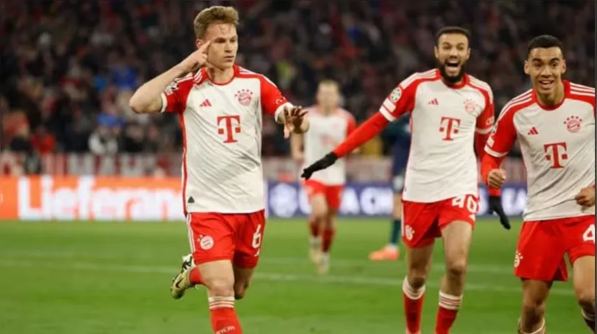 Kimmich marcou de cabeça o gol que classificou o Bayern de Munique para a semifinal