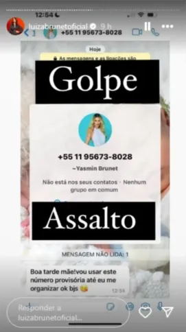 Luiza recebeu mensagens um dia após saída da filha do reality