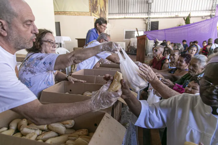 Distrituição dos pães