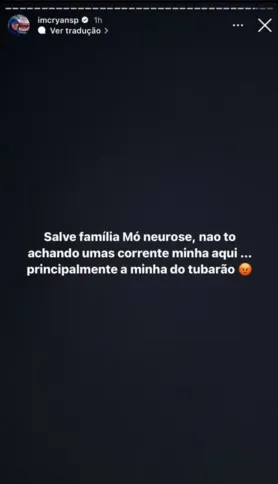 O funkeiro afirmou que uma de suas correntes, avaliada em cerca de R$ 70 mil, desapareceu