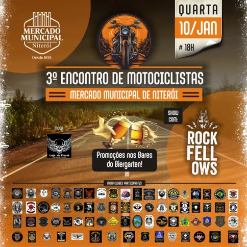 Imagem ilustrativa da imagem Niterói recebe 3º Encontro de Motociclistas nesta quarta-feira (10)