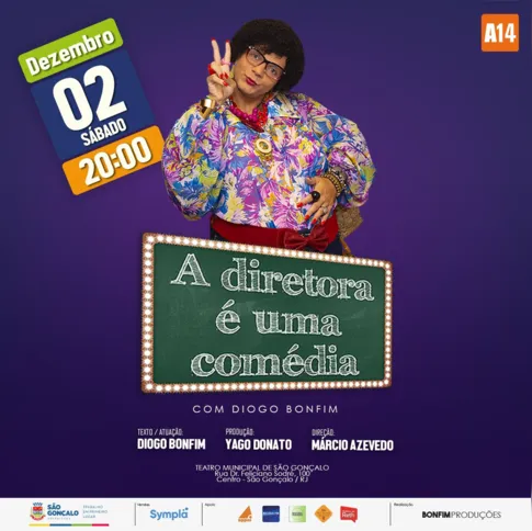 Imagem ilustrativa da imagem Peça 'A Diretora é uma Comédia' terá apresentação única no  Teatro Municipal de SG