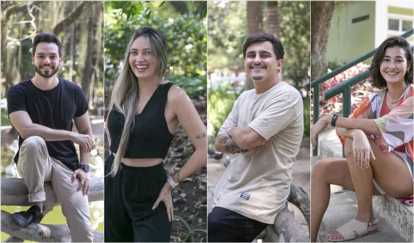 Caio Mitidieri, 28 anos, Ítala Curty, 28 anos, Bruna Bezerra, 29 anos e Gabriel Figueiredo, 26 anos