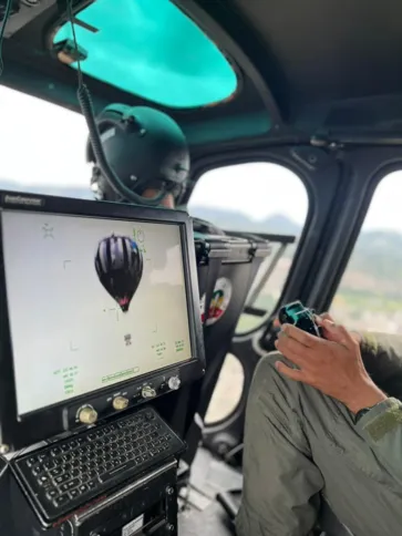 Técnica evita que balão caia em chamas em áreas de vegetação