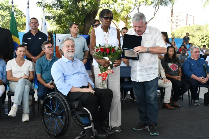 A ex-atleta Aída dos Santos, que deu nome à pista de atletismo, destacou a importância da revitalização do equipamento e agradeceu a homenagem.
