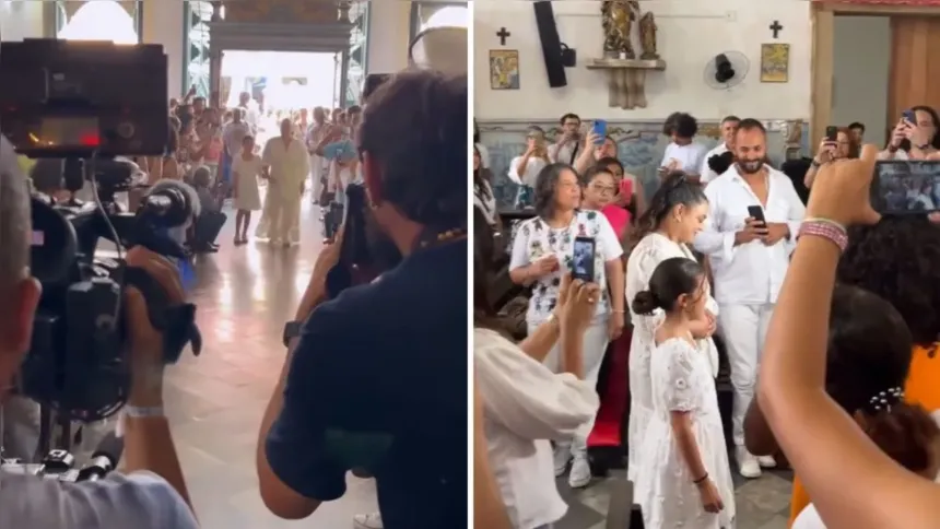 Preta entrou na igreja ao som de “A Paz”, canção de Gilberto Gil