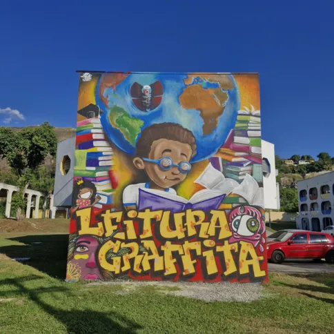 Imagem ilustrativa da imagem Projeto 'Leitura Grafitta' renova fachada de mais duas instituições públicas de ensino em SG