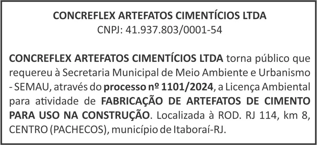 Imagem ilustrativa da imagem REQUERIMENTO DE LICENÇA AMBIENTAL