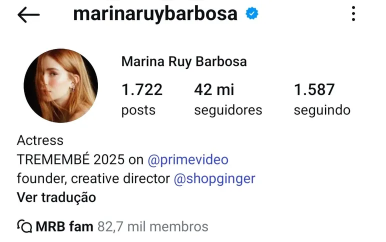 A ruiva mais famosa do Brasil possui 42 milhões de seguidores