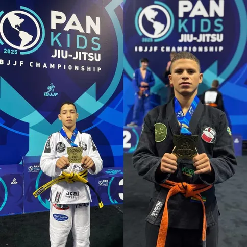 Medalhistas de bronze Erick Souza e Arthur Paiva