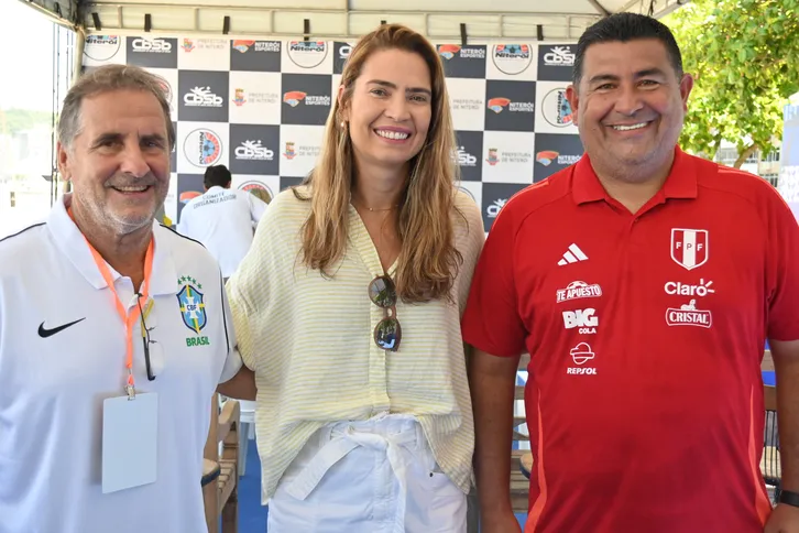 A vice-prefeita Isabel Swan acompanhou treino da delegação brasileira