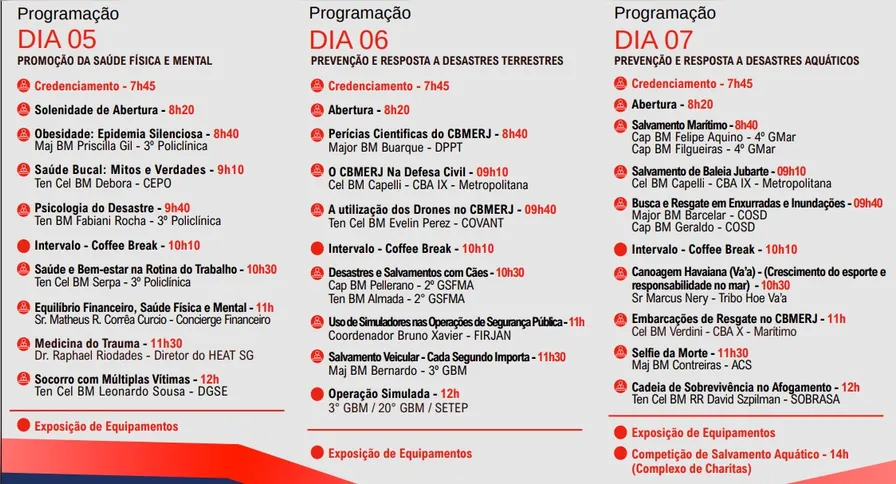 Veja a programação completa do evento