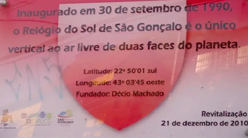 Revitalização do Relógio de sol em 2010