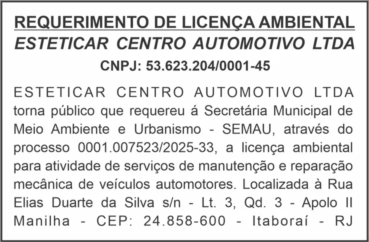 Imagem ilustrativa da imagem ESTETICAR CENTRO AUTOMOTIVO LTDA