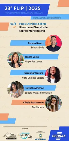 Imagem ilustrativa da imagem Editoras da região marcarão presença na 23ª edição da Festa Literária Internacional de Paraty (Flip)