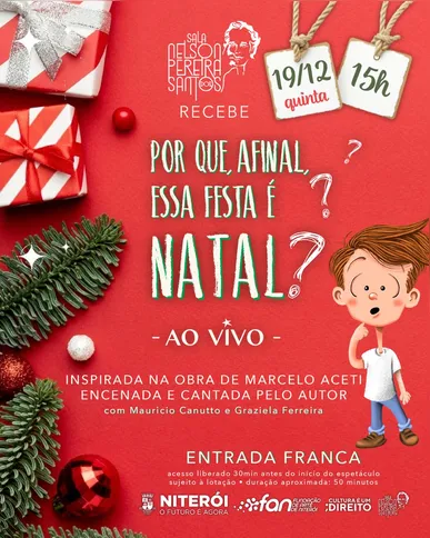 Imagem ilustrativa da imagem Espetáculo 'Por que, afinal, essa festa é Natal?' é baseado em livro de poeta niteroiense; saiba mais