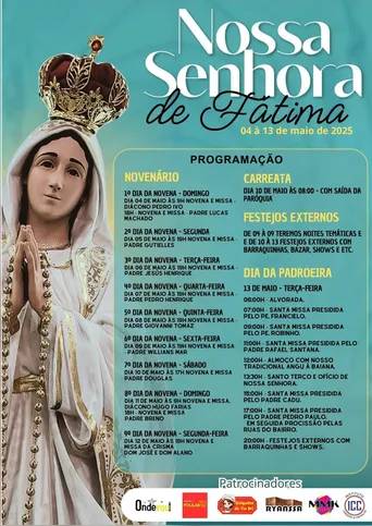 Programação da Paróquia Nossa Senhora de Fátima