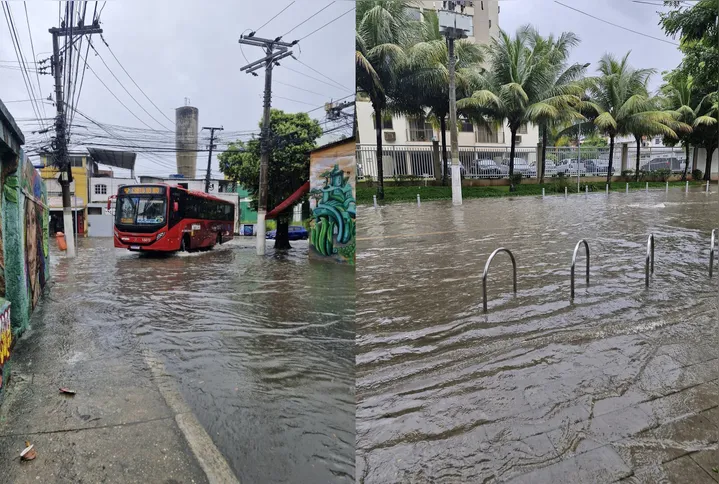 Pancadas de chuva deixaram alagamentos no Gragoatá