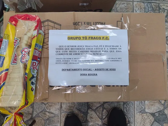 Alimentos arrecadados antes da data oficial do jogo