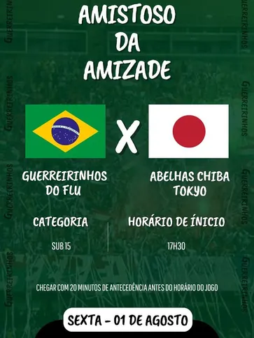 Guerreirinhos do Arsenal recebem o Abelhas Chiba Tokyo para um amistoso inesquecível