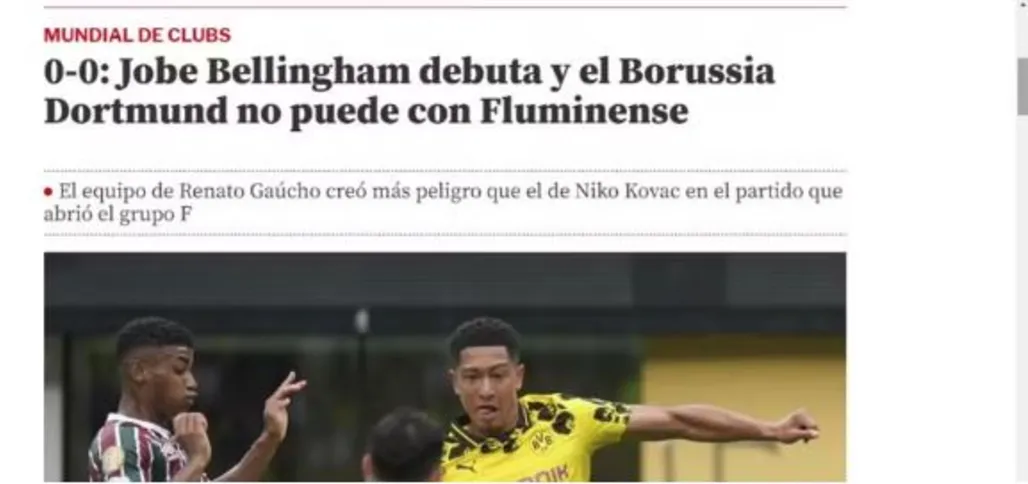Jornal espanhol "Mundo Deportivo"
