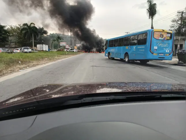 A pista foi tomada por chamas