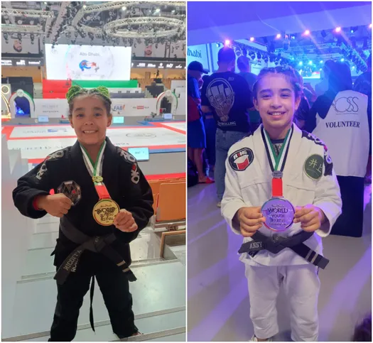 As atletas conquistaram o pódio no campeonato mundial em Abu Dhabi