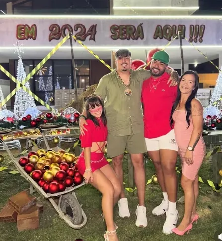 Kamylinha com Hytalo Santos a mãe e o marido do influenciador