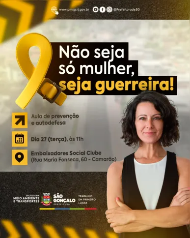 Imagem ilustrativa da imagem Maio Amarelo: SG realizará aula de autodefesa para mulheres motoristas de aplicativo