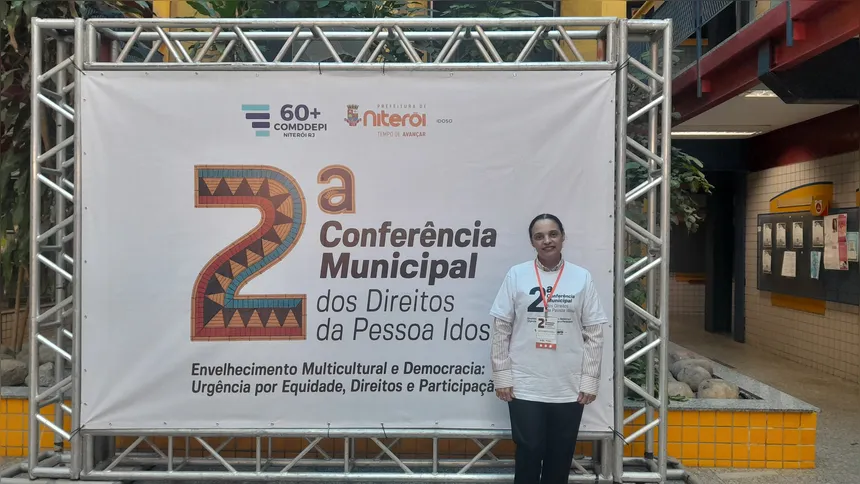 Clotilde Maia, de 55 anos, conselheira da Associação Brasileira de Alzheimer, participa da 2ª Conferência Municipal dos Direitos da Pessoa Idosa