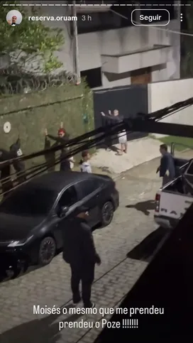 Nos stories postados após o vídeo da abordagem, Oruam desafia as autoridades policiais