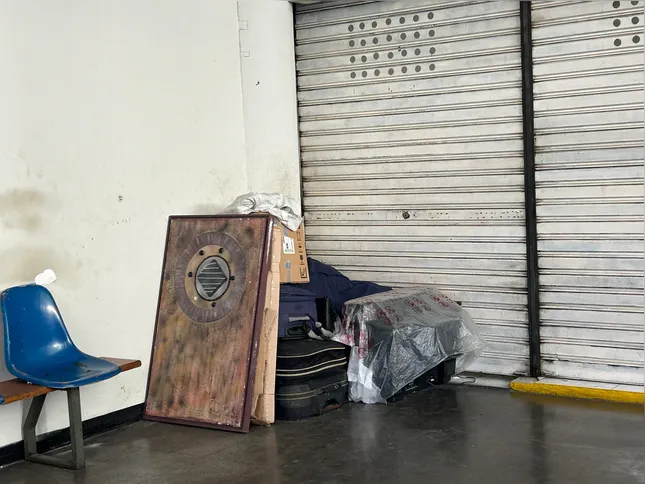 Pertences de pessoas em situação de rua