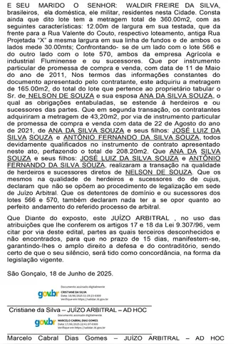 Imagem ilustrativa da imagem Processo Arbitral Usucapião Ordinária