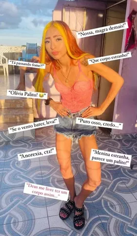 Ruivinha de Marte expõe ataques de haters de quando era mais magra